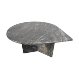 Grey marble coffee table tastes water
