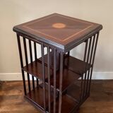 Rotating bookcase, vintage English