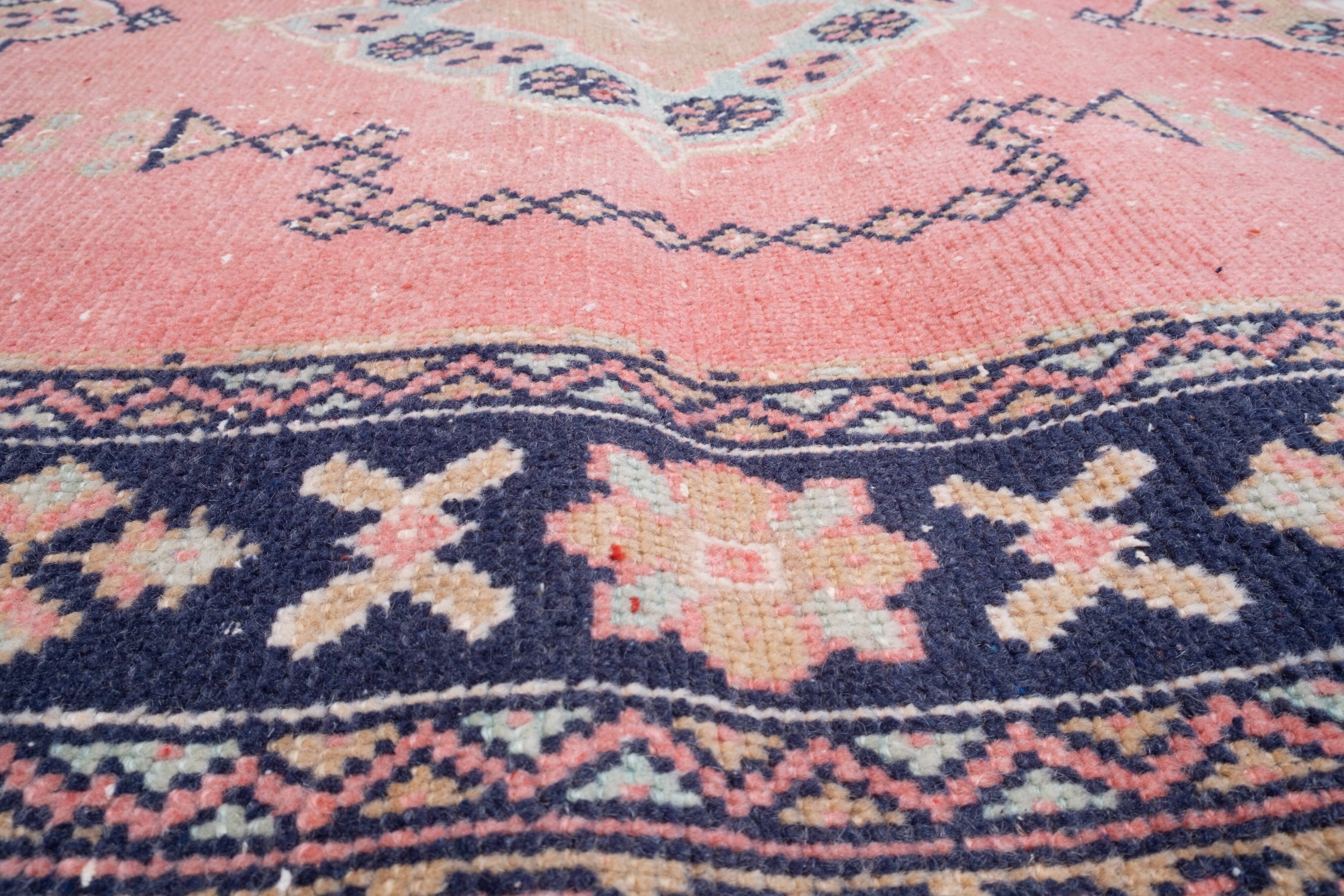 Overdyed Long and Wide Turkish Oushak Runner 4'7" X 11'10"