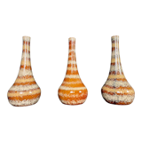 Series of three ceramic vases