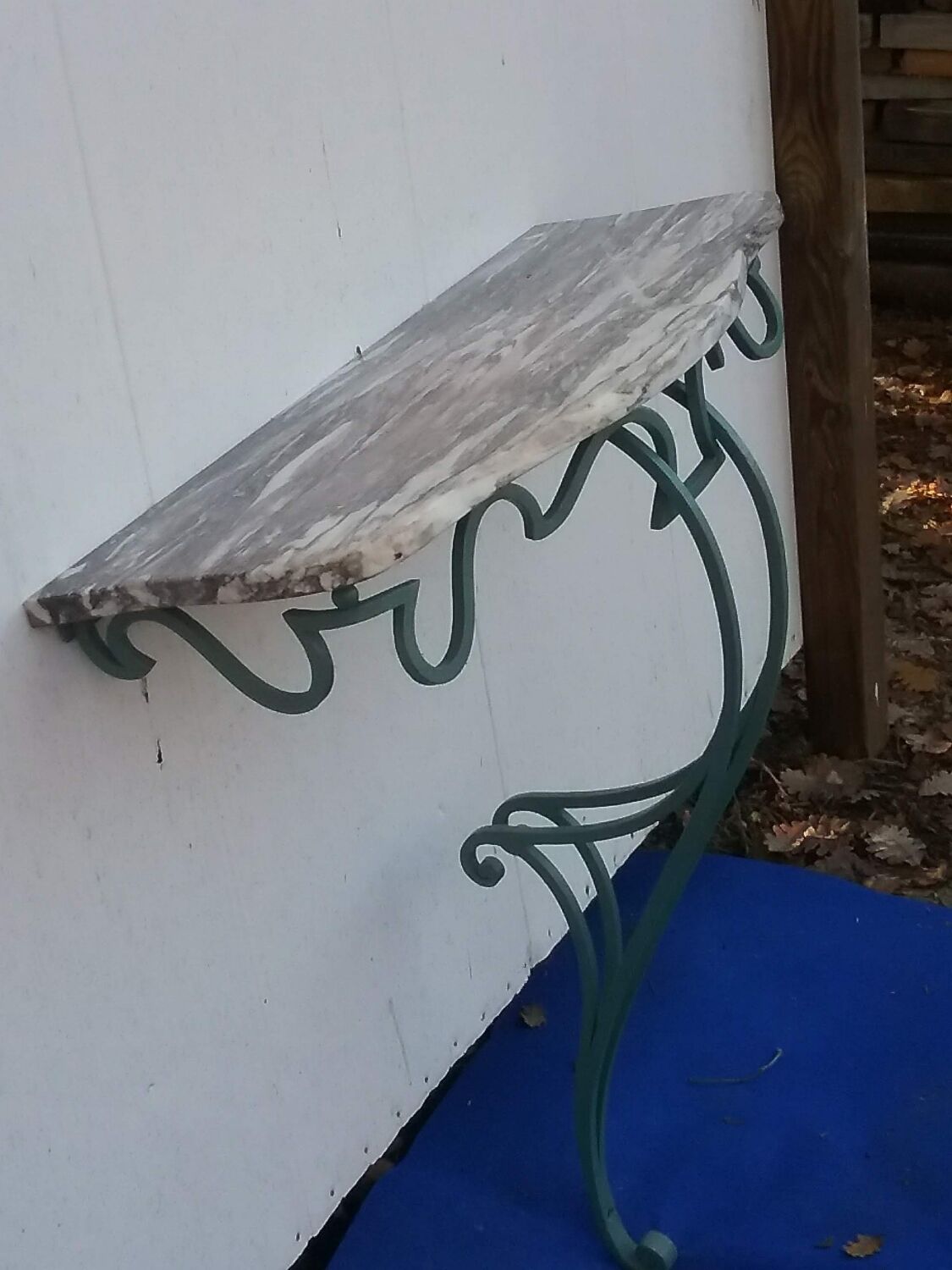 Small wrought iron console