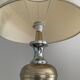 Grande lampe Space Age en métal chromé et doré