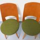 Suite de 4 chaises Mondor vintage de marque Baumann en bois tissu bouclette