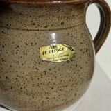 Vintage artisan ceramic rosé carafe with compartment Le Refuge Nîmes H14