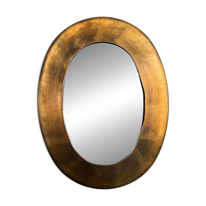miroir ovale or