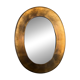 Gold oval mirror