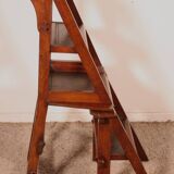 Transformable Library Step Stool into Chair - 19th Century