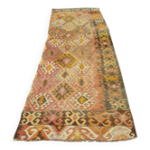 Vintage Turkish hallway rug 92x273 cm
