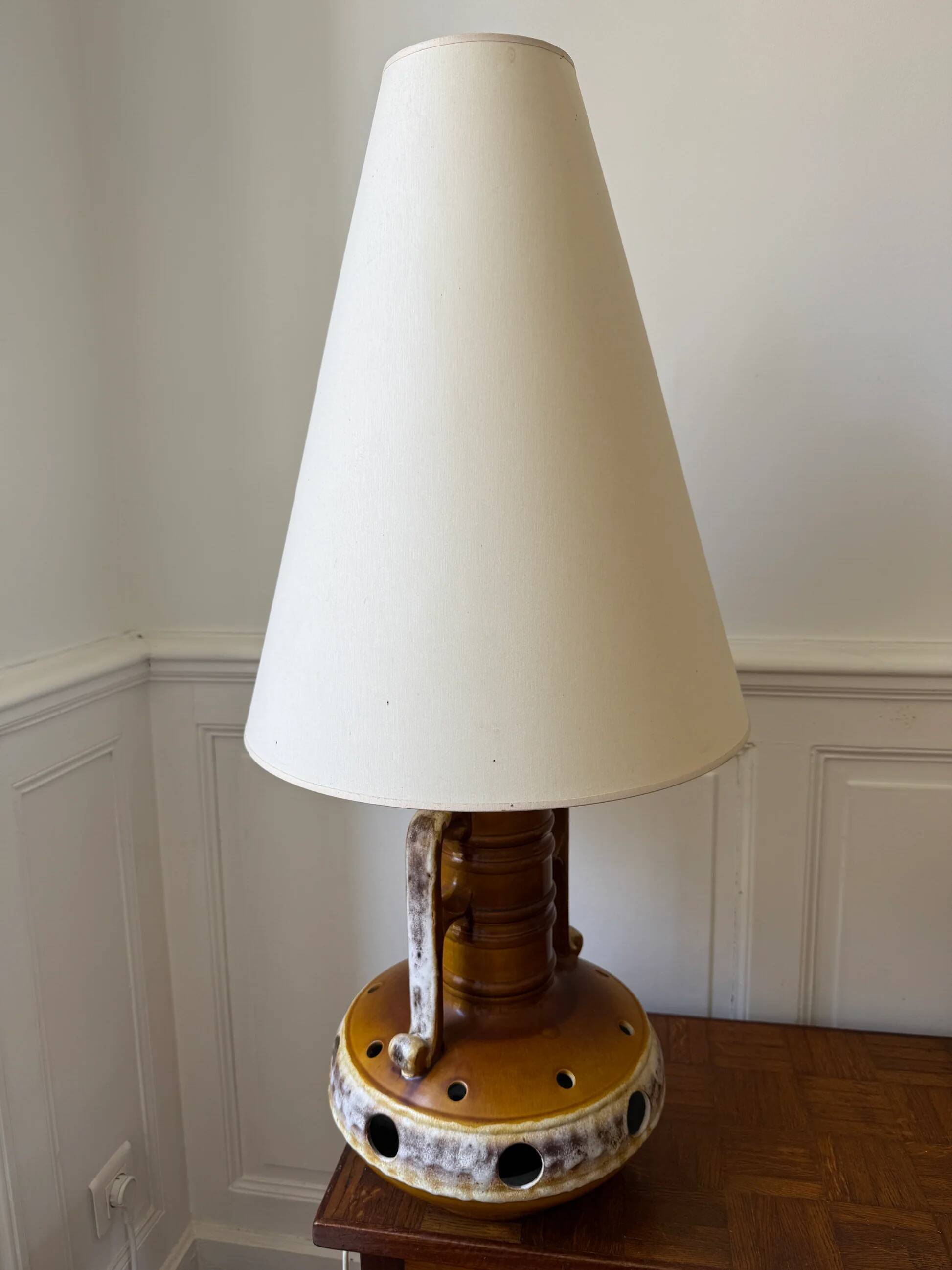 Ceramic sun lamp – Fat Lava Mid century - 60s/70s