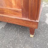 Empire style mahogany and mahogany veneer display case