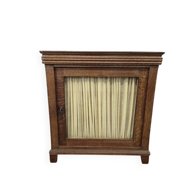 Vitrine / mini-armoire vintage en bois profond