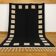 Handwoven Berber rug in black and white, size 1.4/2.6 m.
