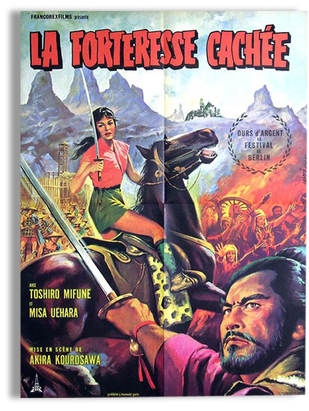 Cinema original poster of 1958.Akira Kurosawa.Forteresse hidden