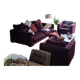 2 ROCHE BOBOIS armchairs, Long Island model, Aubergine color.