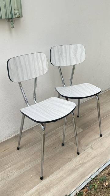 Pair of VINTAGE Formica CHAIRS