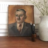 Portrait vintage oil