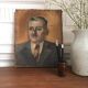 Portrait huile vintage
