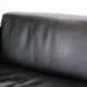 Tobia Scarpa black leather "Bastiano" 2-seater sofa for Knoll, 1960s, Italy