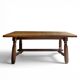 Solid oak dining table, brutalist, 1950.