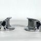 Mid-century modern set of three chrome plastic coat hangers Olaf Bohr 1960s