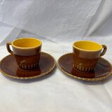 Set of 2 Sarreguemines espresso cups