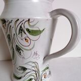 Enamelled pitcher signed by Mr. B.