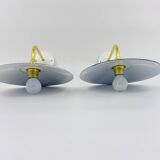 Enamelled sheet metal wall lights