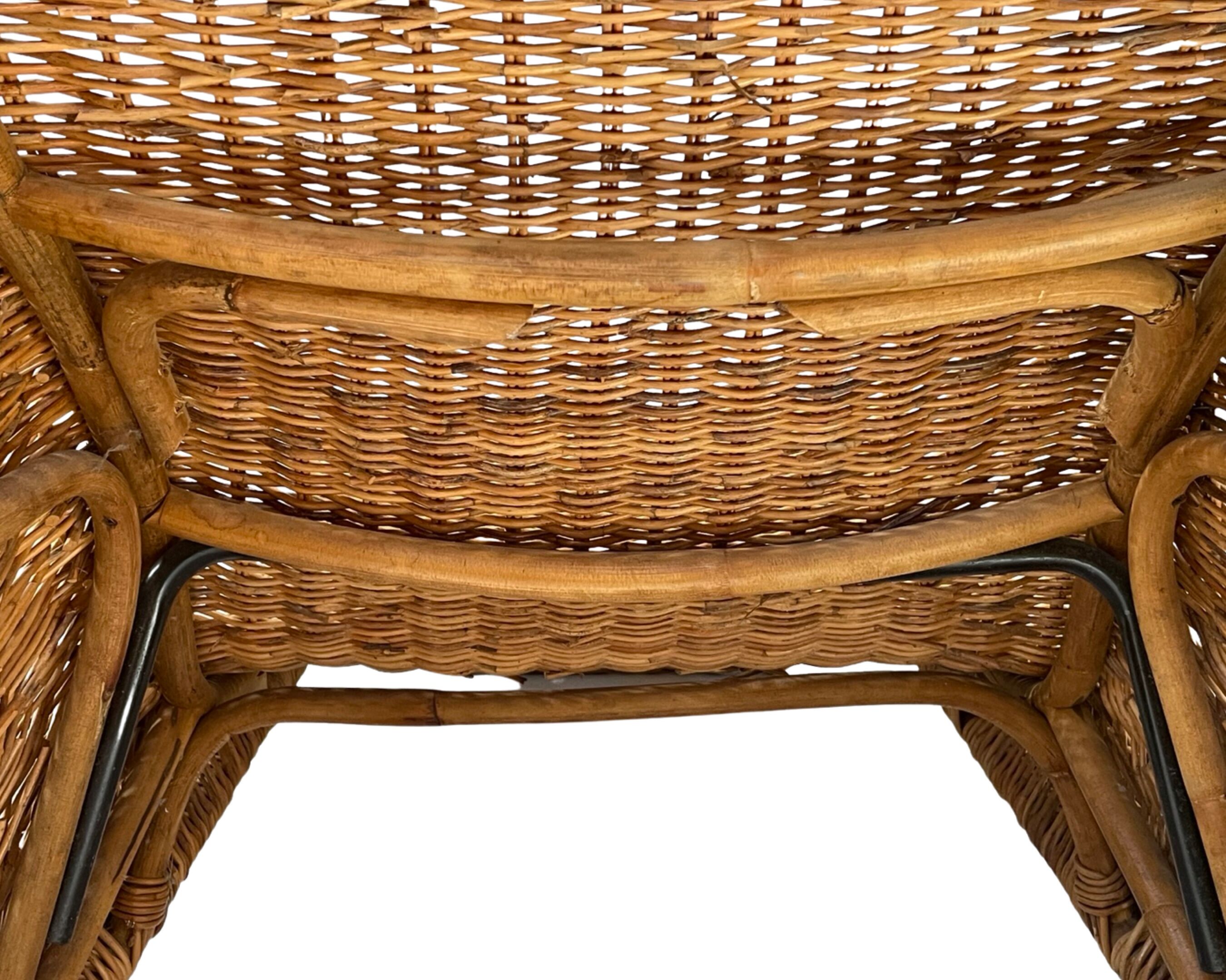 Karlskrona Rattan Wicker Chaise Lounge by Karl Malmvall for Ikea