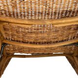 Karlskrona Rattan Wicker Chaise Lounge by Karl Malmvall for Ikea