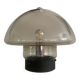 Champignon / plafonnier vintage en verre fumé