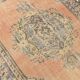 Soft Salmon & Navy Blue Handmade Wool Vintage Rug, 183x264 Cm
