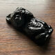 Vintage Bohemian glass bear paper press