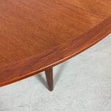 Danish round extending dining table in teak 1960s