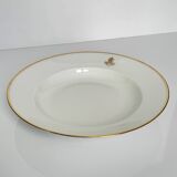 Set of monogrammed plates with gilt edges | E. Bourgeois | Late 19th century