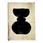 "Forms 03" Painting on Vintage Cotton