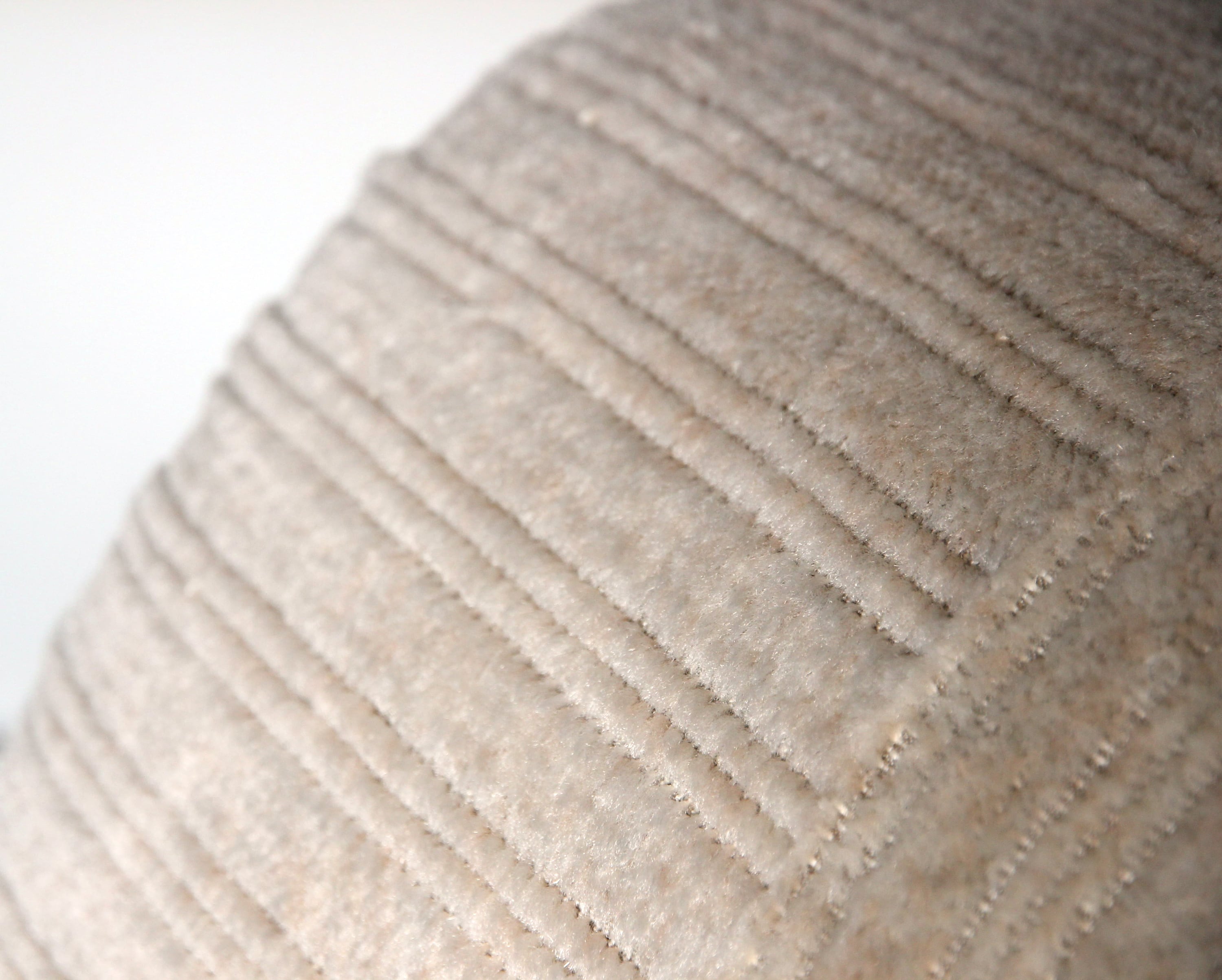 Pair of vintage armchairs in cream corduroy