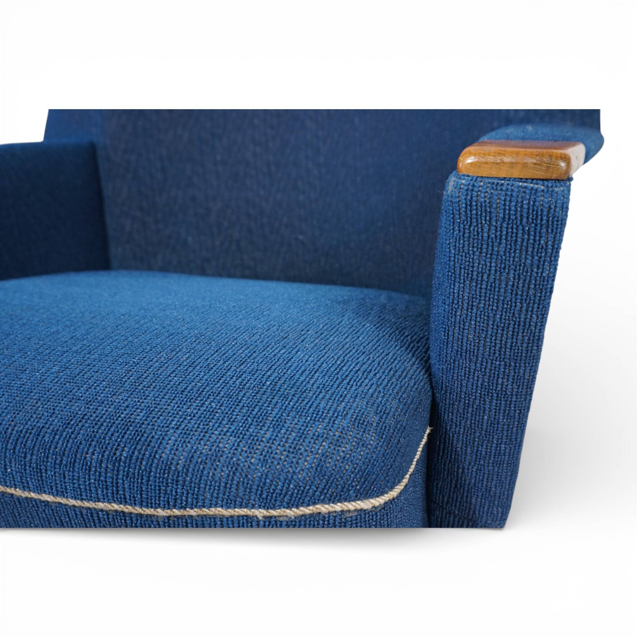 Blue cocktail chair MCM, 1950