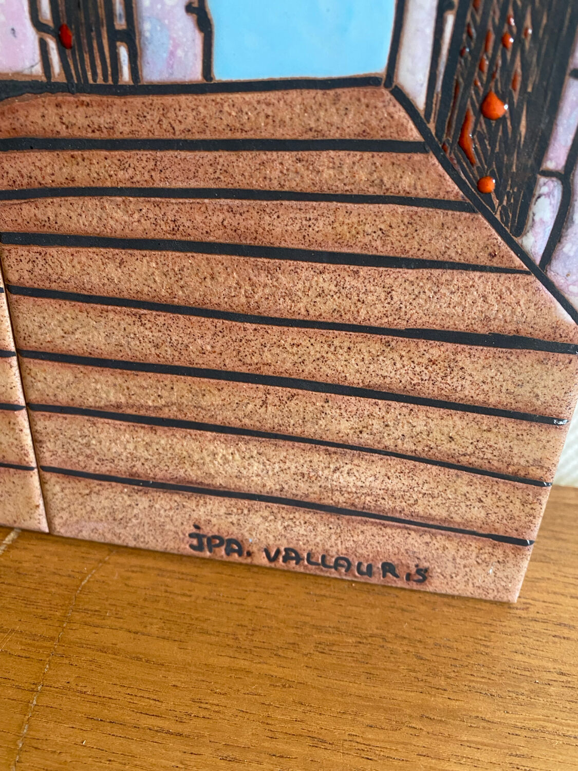 Glazed ceramic panels signed JPA Vallauris