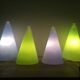2 lampes coniques Teepee par SCE en verre vert