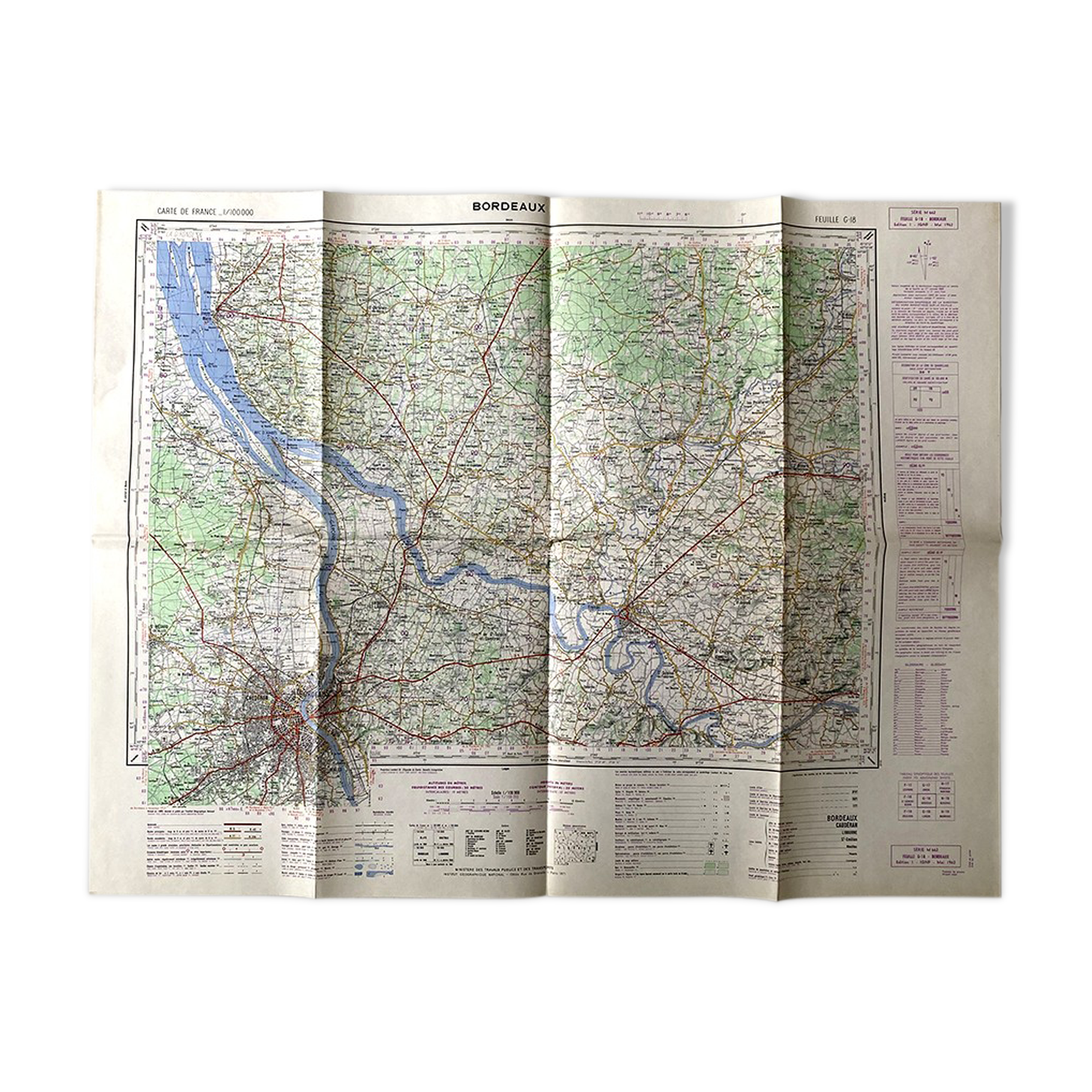Map Bordeaux 1962