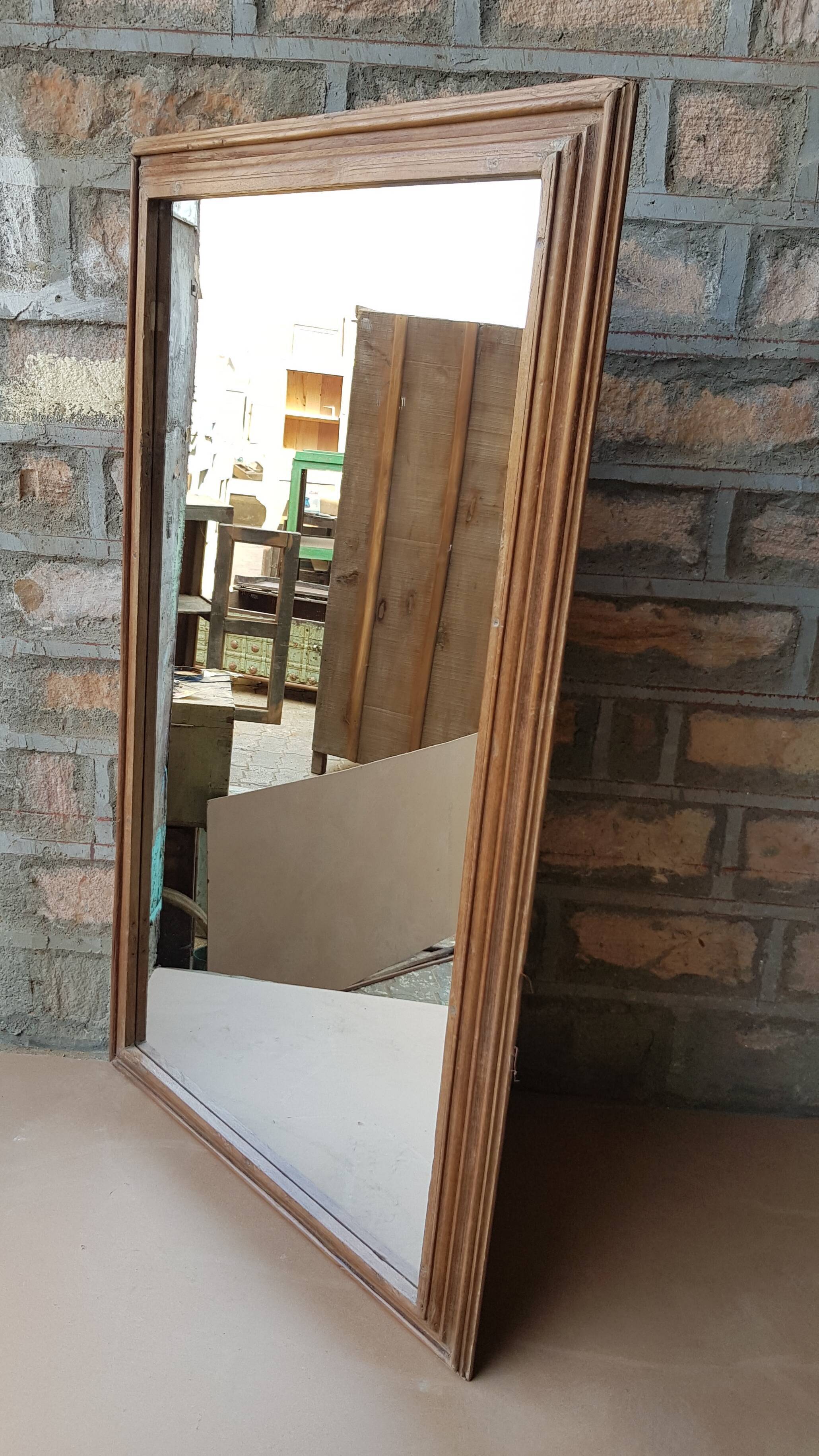 Ancient Burmese teak mirror