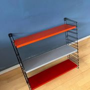 Orange, red and gray Tomado vintage modular wall system - shelves - unit