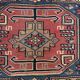 Antique Caucasian rug 215x126 cm Lesghi Star tribal Kazak rug large 2522