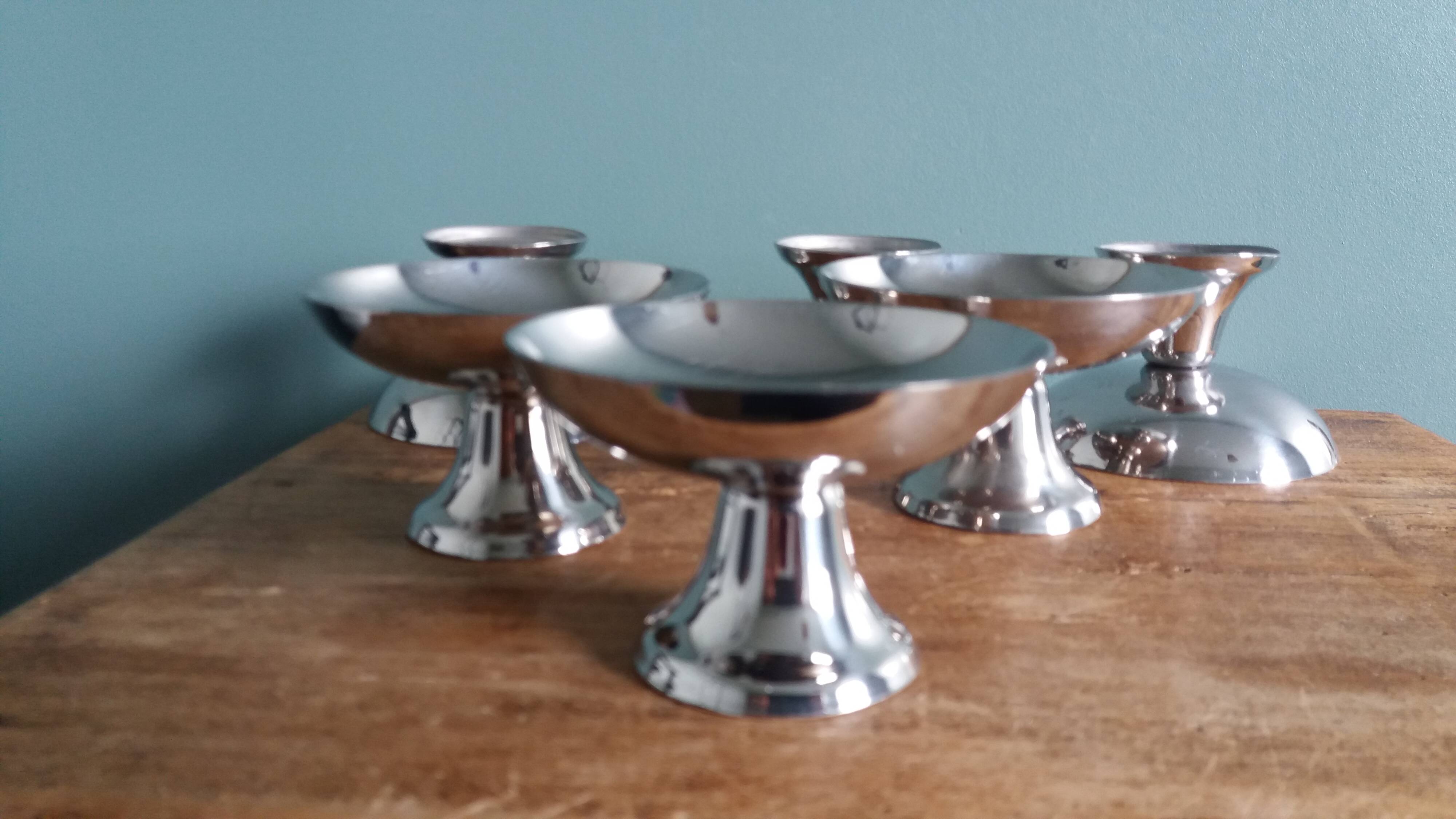 Guy Degrenne stainless steel ice cream cups