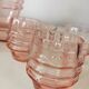 Vintage 1950s Pink Crystal Decanter Liquor Set
