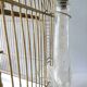 Cage à oiseaux en métal doré des années 60
