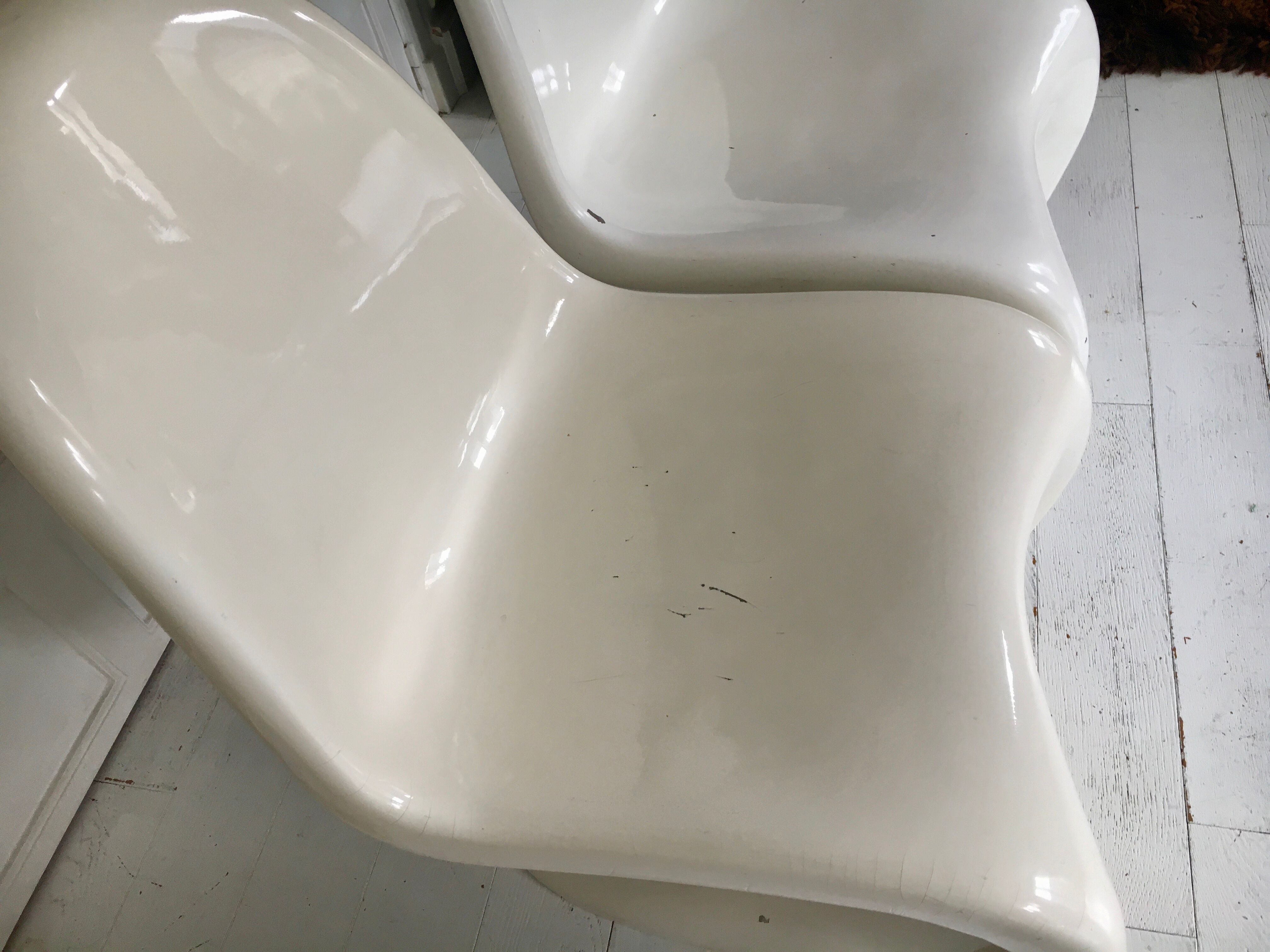 Pair of Verner Panton S chairs in fiberglass, Series 1, 1967