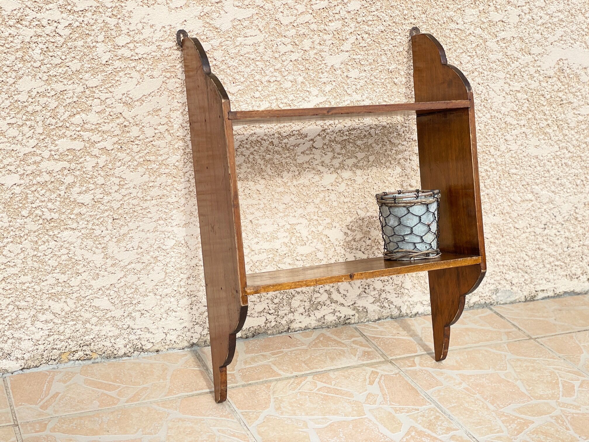 Old wooden wall shelf