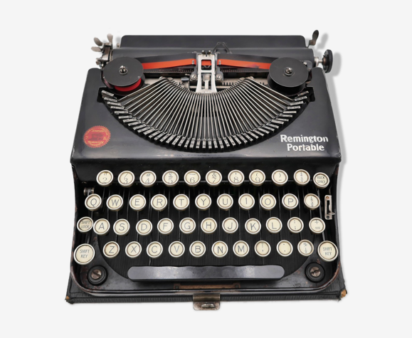Machine à écrire Remington Portable usa 1921 révisée ruban neuf