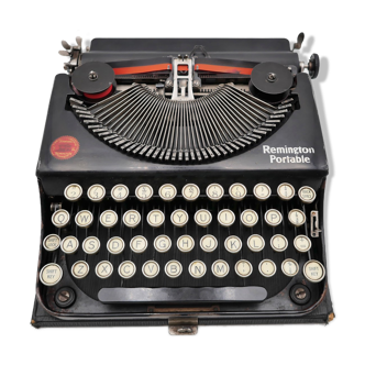 Machine à écrire Remington Portable usa 1921 révisée ruban neuf